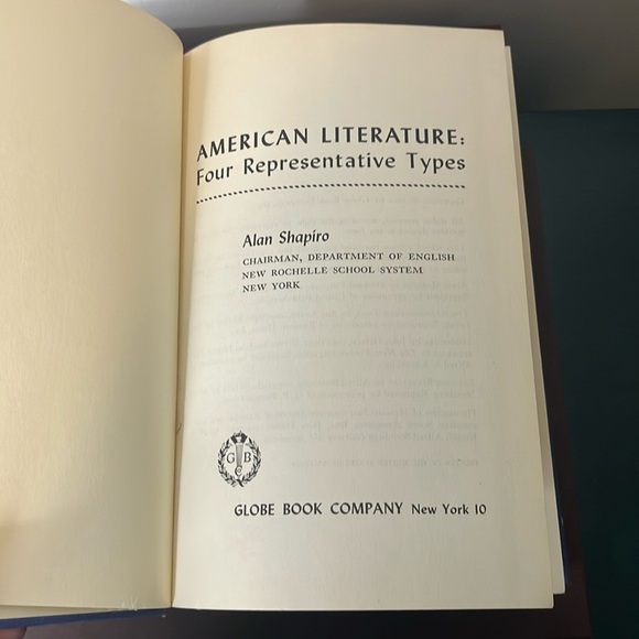 Vintage American Literature Four Representative Types Hardcover Book 1964 - Picture 7 of 15